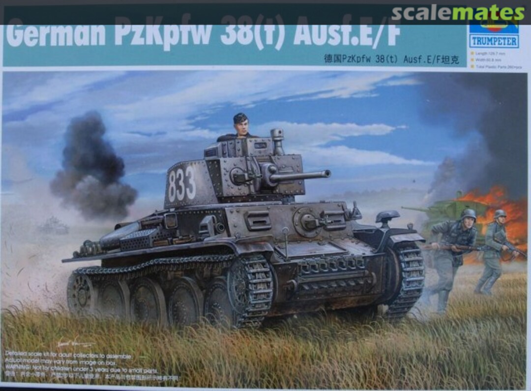 Boxart Pz.Kpfw. 38(t) Ausf. E/F 01577 Trumpeter Boxart Pz.Kpfw. 38(t) Ausf. E/F 01577 Trumpeter