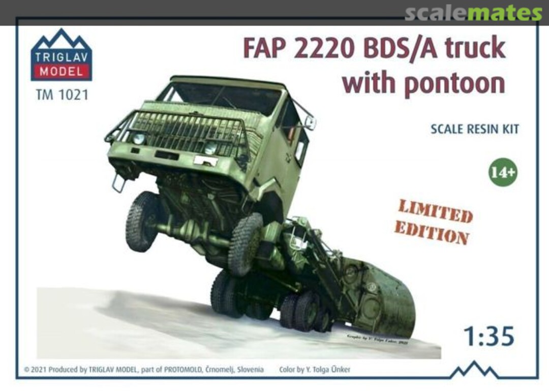 Boxart FAP 2220 BDS/A Truck w/Pontoon TM1021 Triglav model Boxart FAP 2220 BDS/A Truck w/Pontoon TM1021 Triglav model