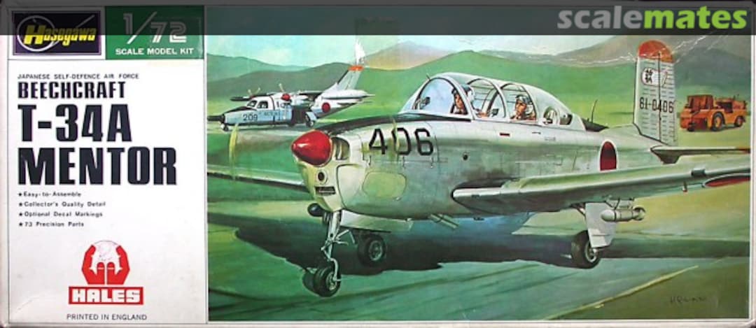 Boxart Beechcraft T-34A Mentor JS-088 Hasegawa/Hales