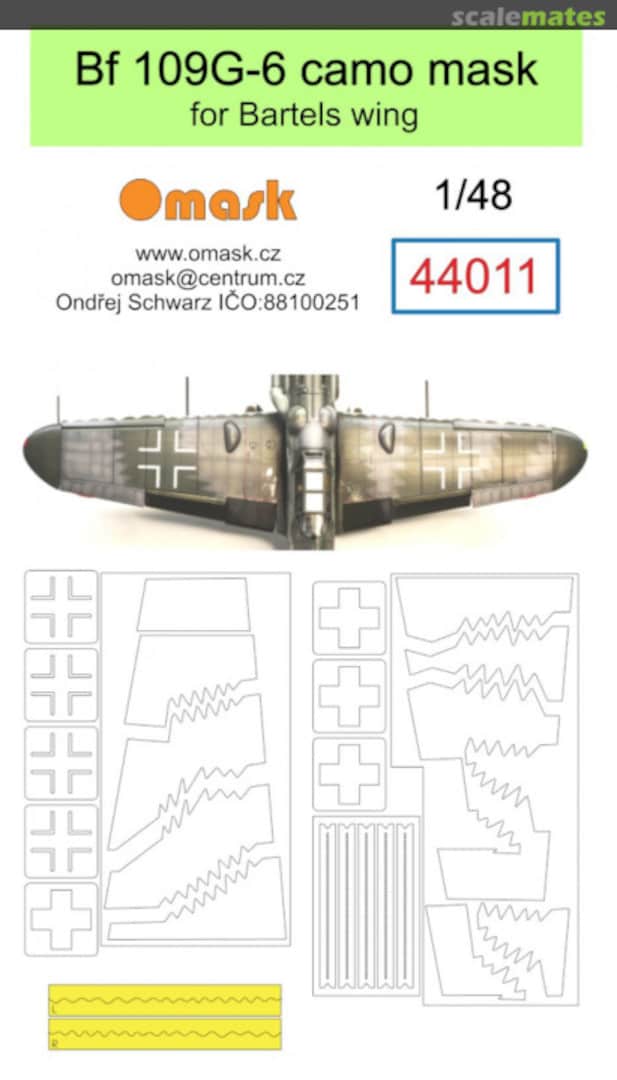Boxart Bf 109G-6 Camo Mask For Bartels Wing 44011 Omask