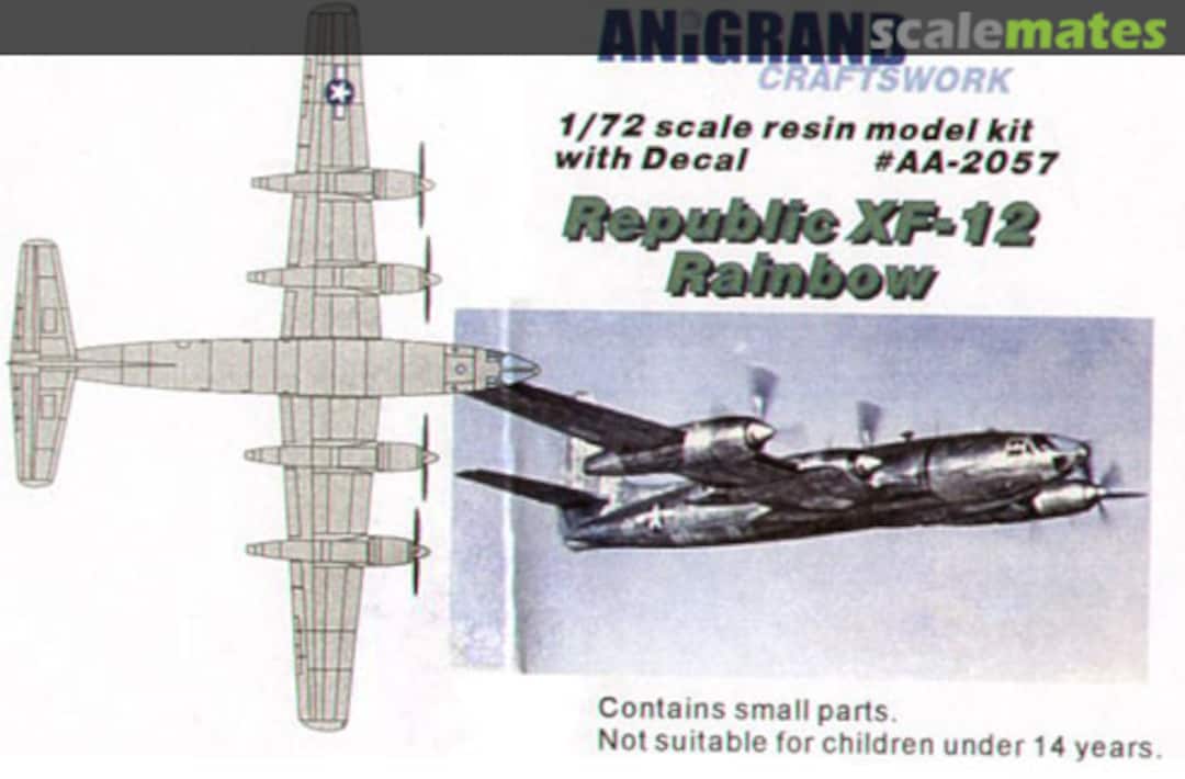 Boxart Republic XF-12 (XR-12) Rainbow AA-2057 Anigrand Craftswork Boxart Republic XF-12 (XR-12) Rainbow AA-2057 Anigrand Craftswork