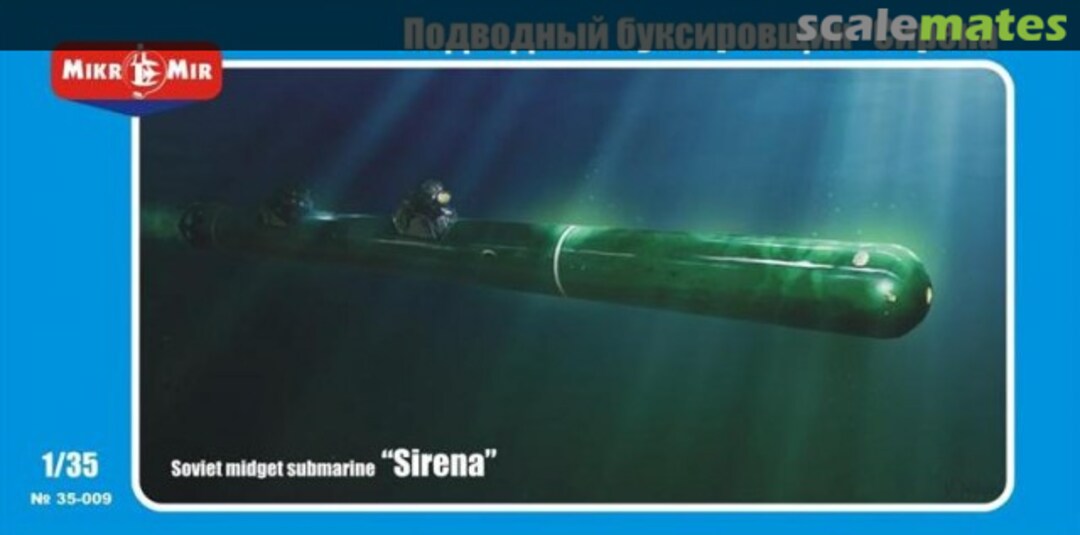 Boxart Soviet midget submarine 'Sirena' 35-009 MikroMir Boxart Soviet midget submarine 'Sirena' 35-009 MikroMir