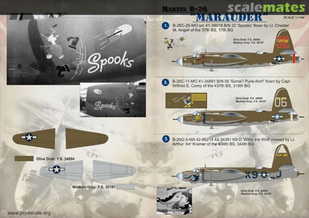 Boxart Martin B-26 144-007 Print Scale Boxart Martin B-26 144-007 Print Scale