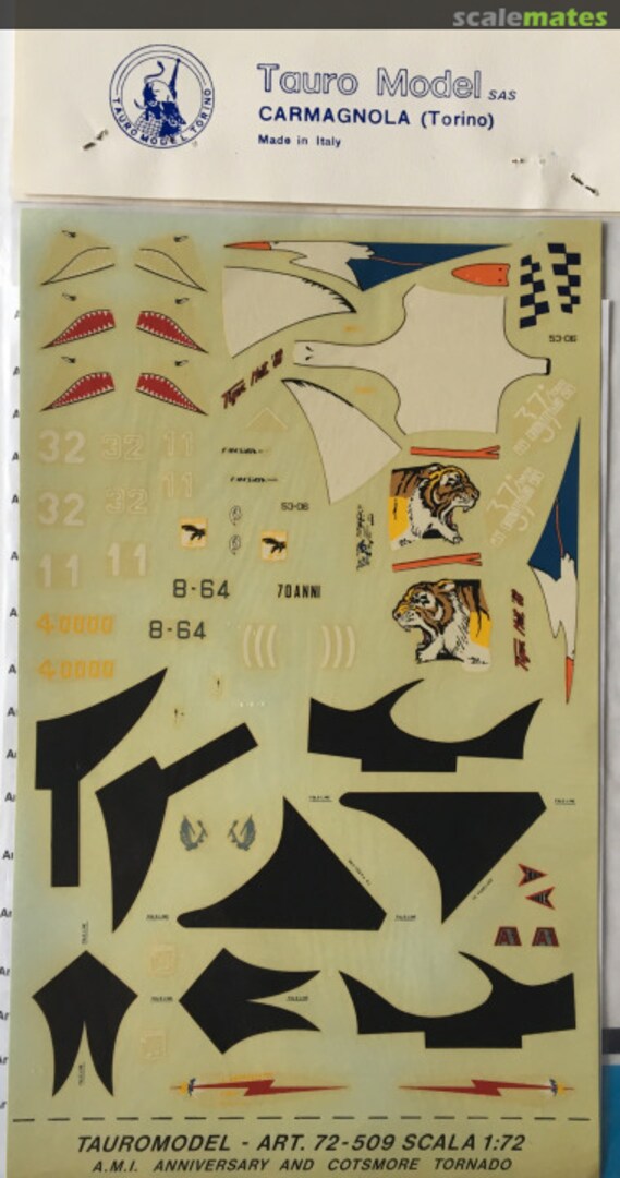 Boxart A.M.I. Anniversary and TTTE Cottesmore Tornado 72-509 Tauro Model Boxart A.M.I. Anniversary and TTTE Cottesmore Tornado 72-509 Tauro Model