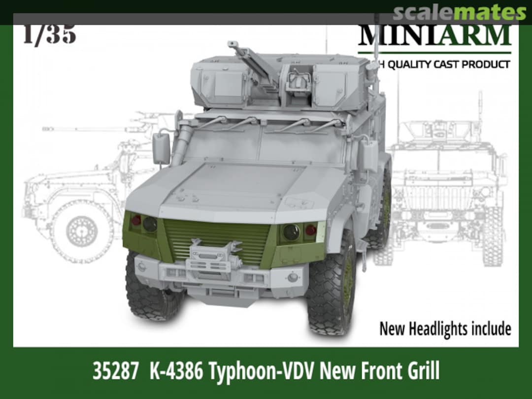 Boxart K-4386 Typhoon-VDV New Front Grille 35287 Miniarm Boxart K-4386 Typhoon-VDV New Front Grille 35287 Miniarm