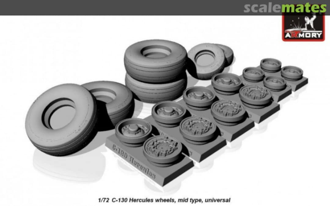 Boxart C-130 Hercules wheels, mid type, universal AW72310 Armory Boxart C-130 Hercules wheels, mid type, universal AW72310 Armory