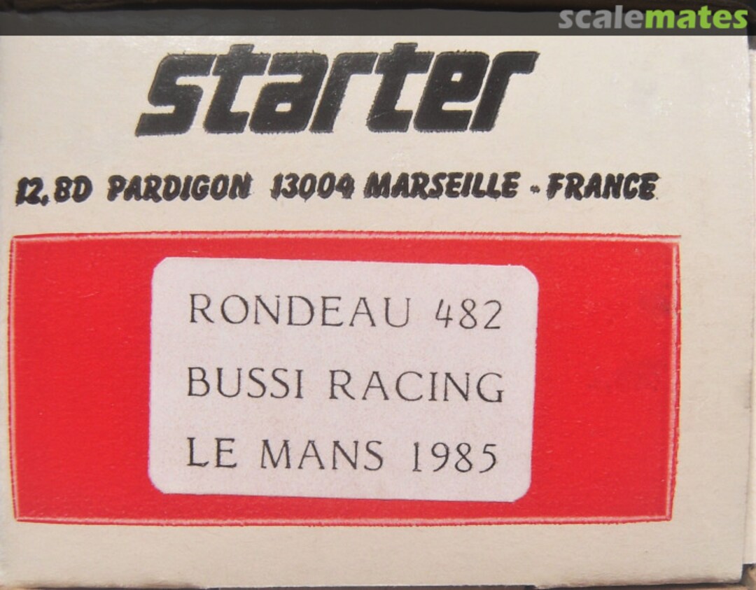 Boxart Rondeau M482 "Bussi Racing" Starter Boxart Rondeau M482 "Bussi Racing" Starter