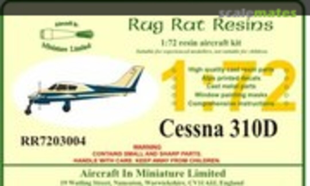 1:72 Cessna 310D (Aircraft In Miniature Ltd RR7203004)