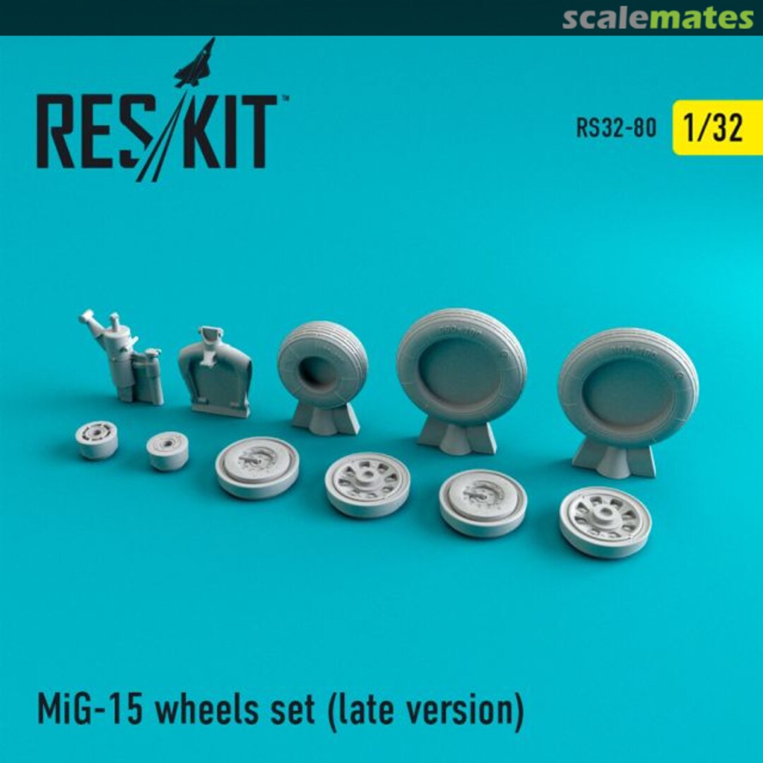 Boxart MiG-15 (late) wheels set RS32-0080 ResKit