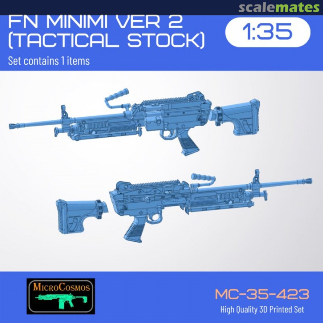 Boxart FN Minimi VER 2 (Tactical Stock) MC-35-423 3D MicroCosmos
