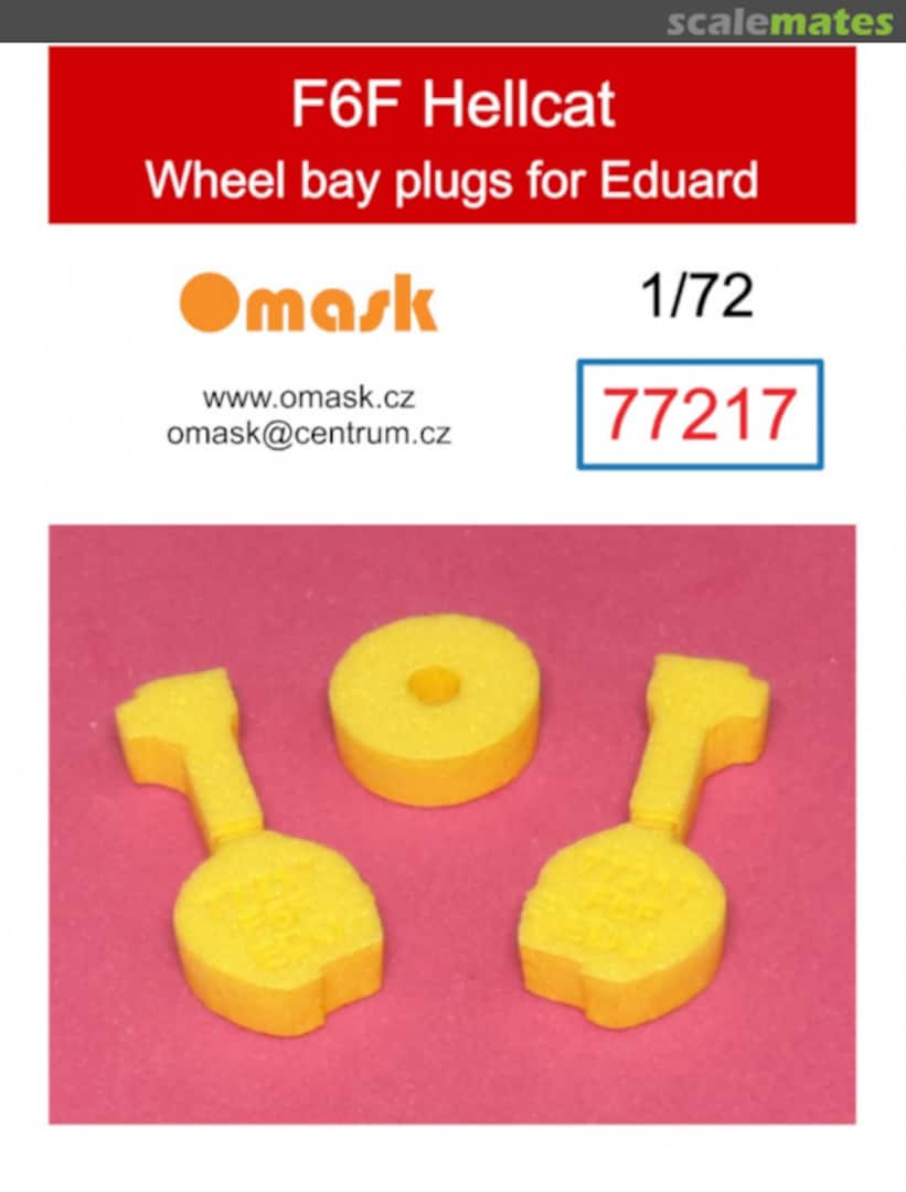 Boxart F6F Hellcat wheel bay plugs 77217 Omask Boxart F6F Hellcat wheel bay plugs 77217 Omask