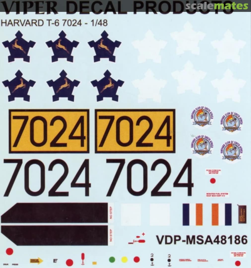 Boxart SAAF T-6 Harvard '7024' MSA48186 Viper Decal Products Boxart SAAF T-6 Harvard '7024' MSA48186 Viper Decal Products