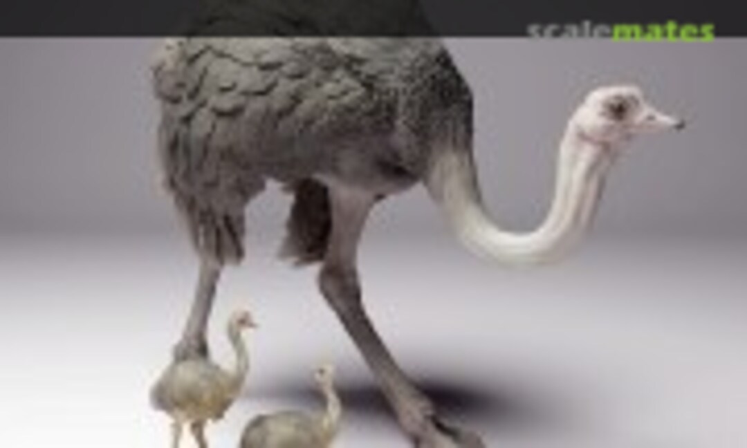 1:72 North african ostrich - female with chicks (EMP3d 72130263) 72130263