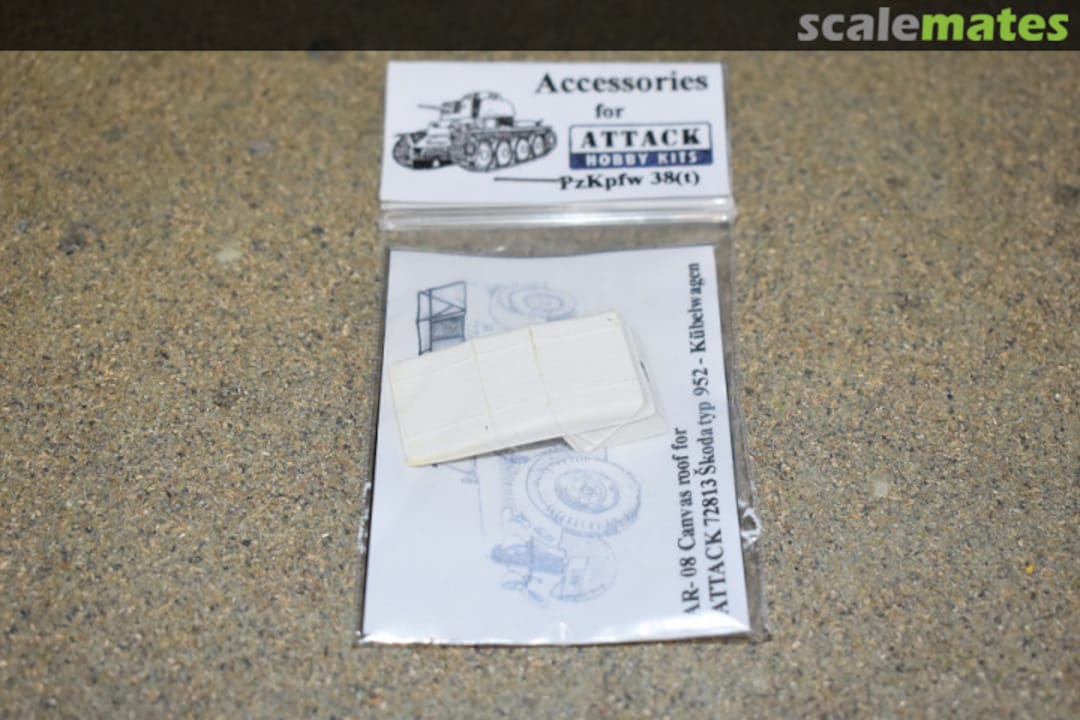 Boxart Canvas roof for Skoda typ 952 - Kübelwagen AR-08 Attack Hobby Kits