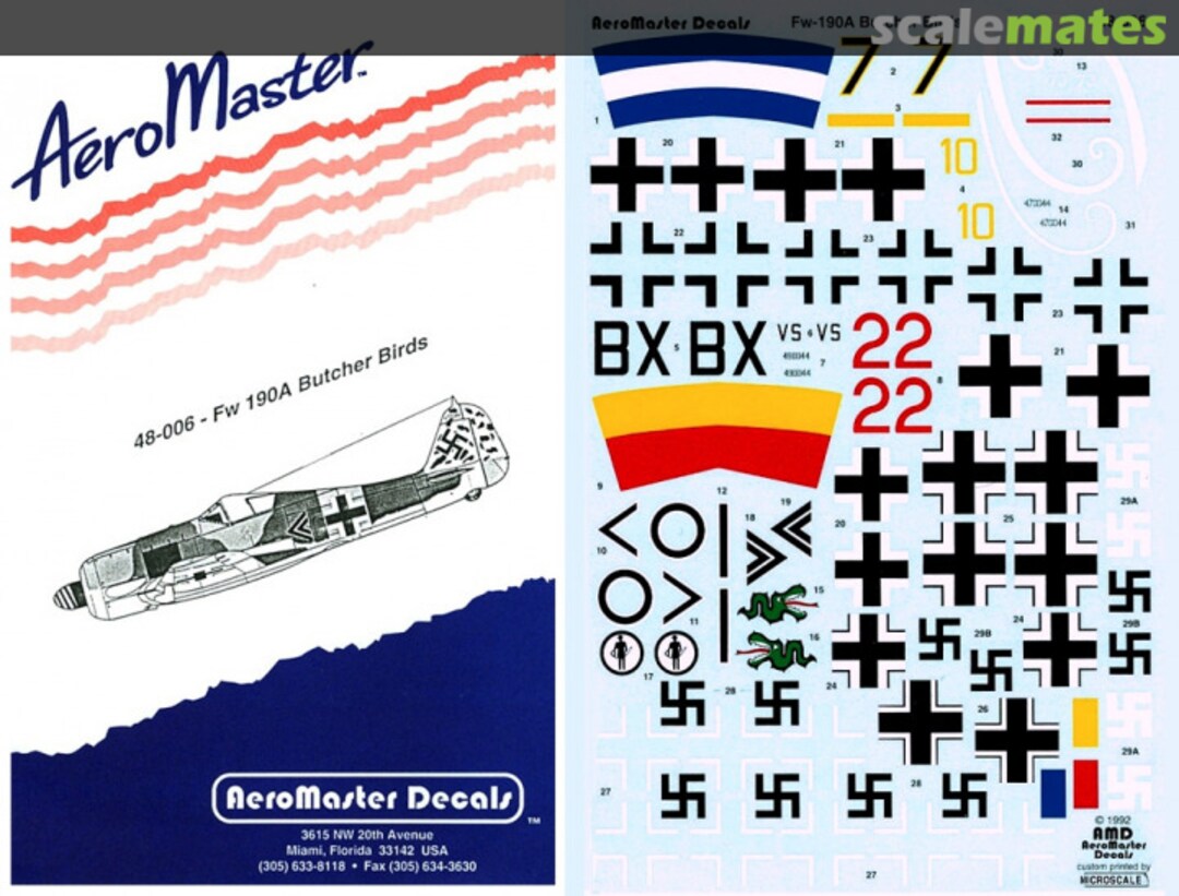 Boxart Fw 190A Butcher Birds 48-006 AeroMaster Boxart Fw 190A Butcher Birds 48-006 AeroMaster