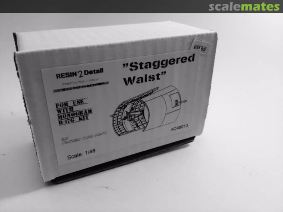 Boxart B-17 G STAGGERED WAIST GUNNER Conversion Kit AC48013 RESIN2detail Boxart B-17 G STAGGERED WAIST GUNNER Conversion Kit AC48013 RESIN2detail