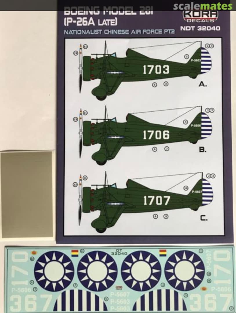 Boxart Boeing Model 281 (P-26A late) NDT32040 Kora Models Boxart Boeing Model 281 (P-26A late) NDT32040 Kora Models