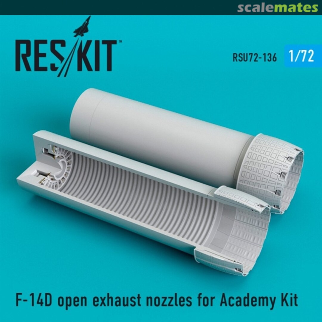 Boxart F-14D - open exhaust nozzles RSU72-0136 ResKit Boxart F-14D - open exhaust nozzles RSU72-0136 ResKit