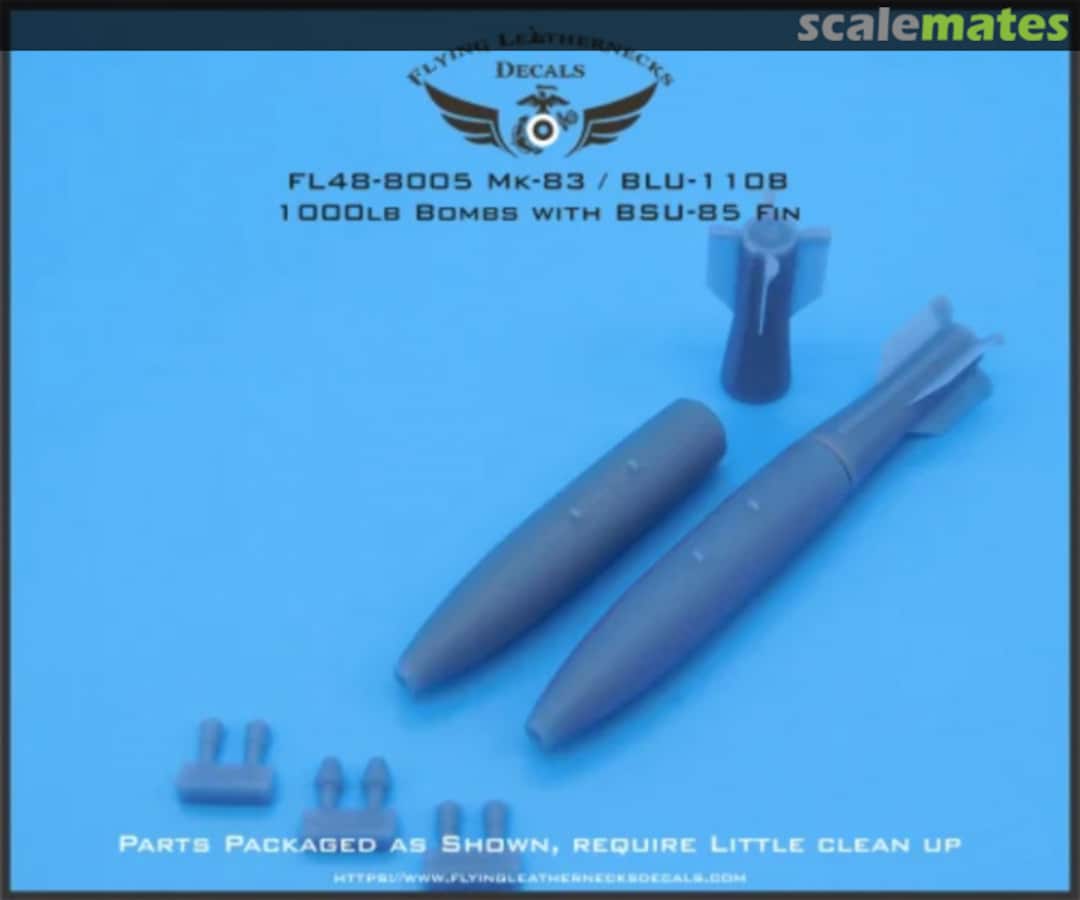 Boxart Mk-83 1000lb bomb with BSU-85 fin (2) FL48-8005 Flying Leathernecks