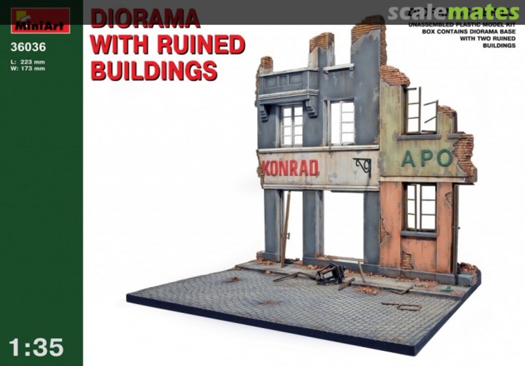 Boxart Diorama with ruined buildings 36036 MiniArt Boxart Diorama with ruined buildings 36036 MiniArt