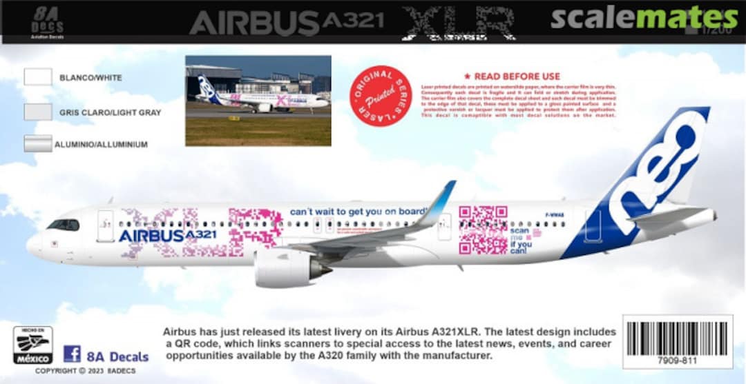 Boxart Airbus A321 XLR 7909-811 8aDecs Boxart Airbus A321 XLR 7909-811 8aDecs