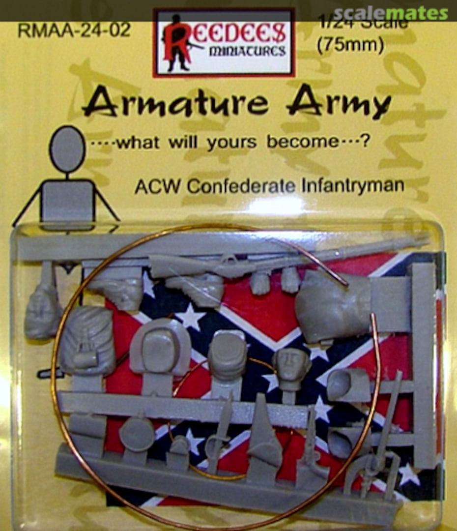 Boxart ACW Confederate infantryman RMAA-24-02 Reedees Boxart ACW Confederate infantryman RMAA-24-02 Reedees