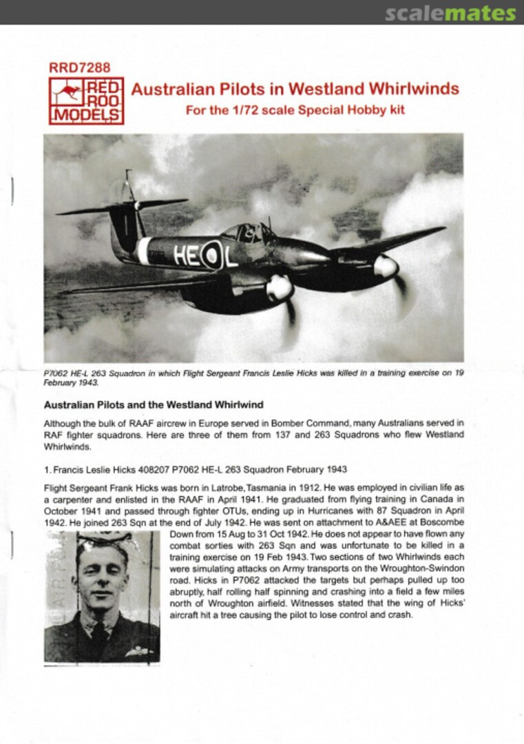 Boxart Australian Pilots in Westland Whirlwinds RRD7288 Red Roo Models Boxart Australian Pilots in Westland Whirlwinds RRD7288 Red Roo Models