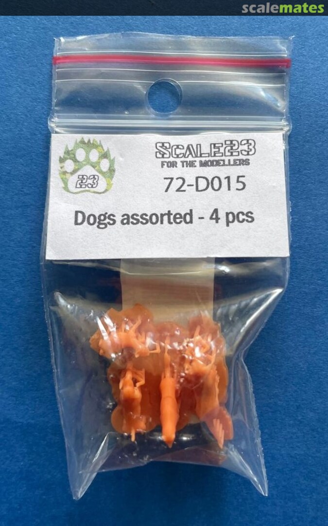 Boxart Dogs assorted - 4 pcs 72-D015 Scale23 Boxart Dogs assorted - 4 pcs 72-D015 Scale23
