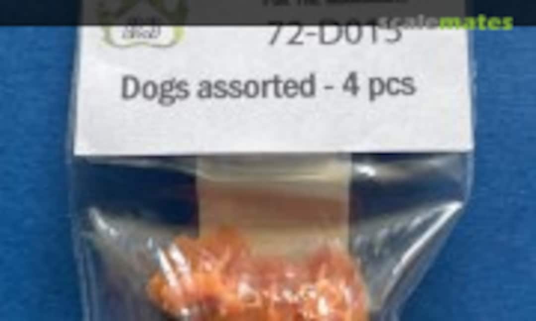 1:72 Dogs assorted - 4 pcs (Scale23 72-D015) 72-D015