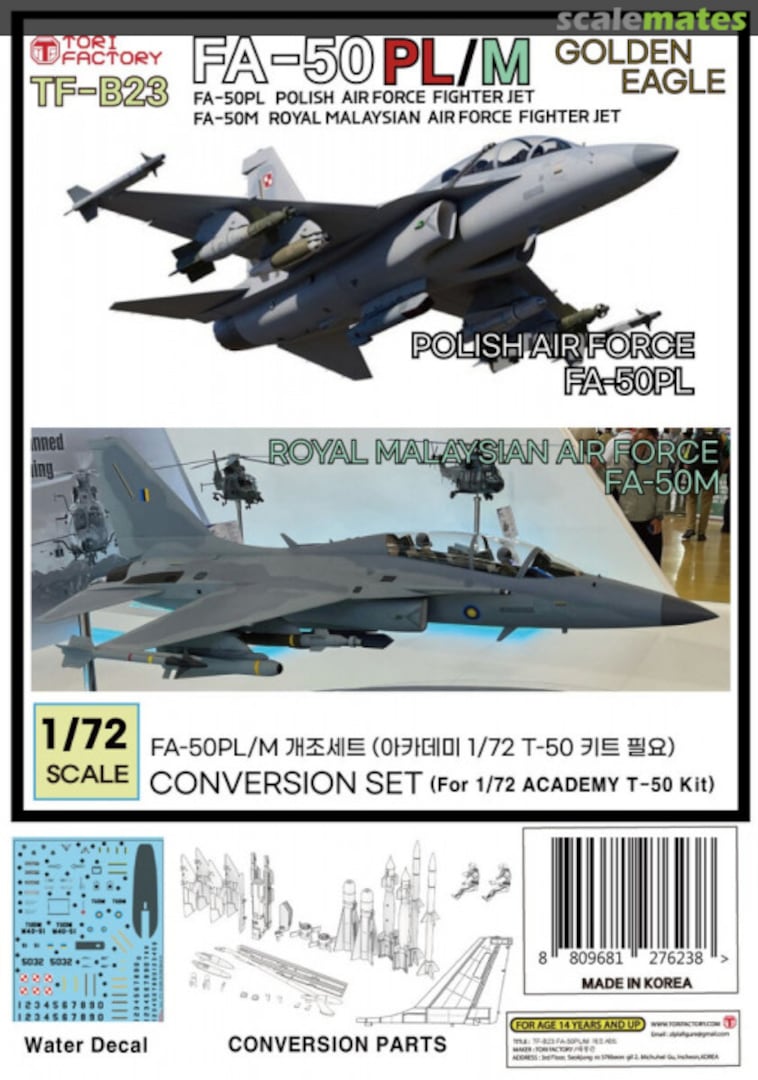 Boxart FA-50PL/M Golden Eagle conversion set TF-B23 Tori Factory Boxart FA-50PL/M Golden Eagle conversion set TF-B23 Tori Factory