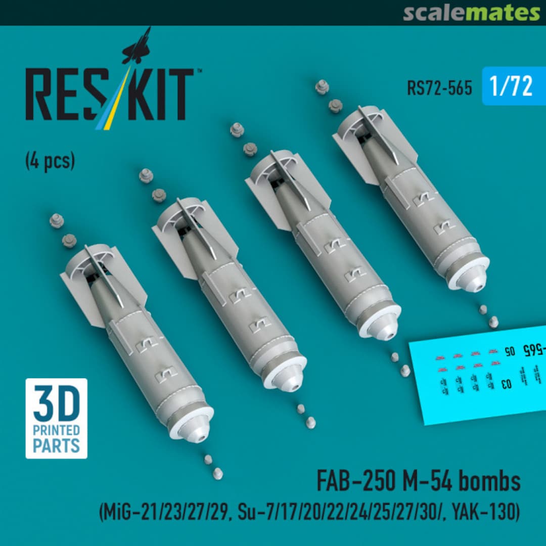 Boxart FAB-250 М-54 bombs RS72-565 ResKit Boxart FAB-250 М-54 bombs RS72-565 ResKit