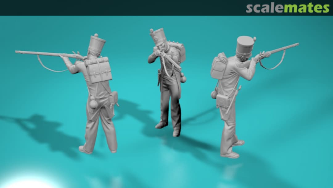 Boxart The War on the Iberian Peninsula - Napoleonic Fusilier - pose no. 4 99203610-35 EMP3d Boxart The War on the Iberian Peninsula - Napoleonic Fusilier - pose no. 4 99203610-35 EMP3d