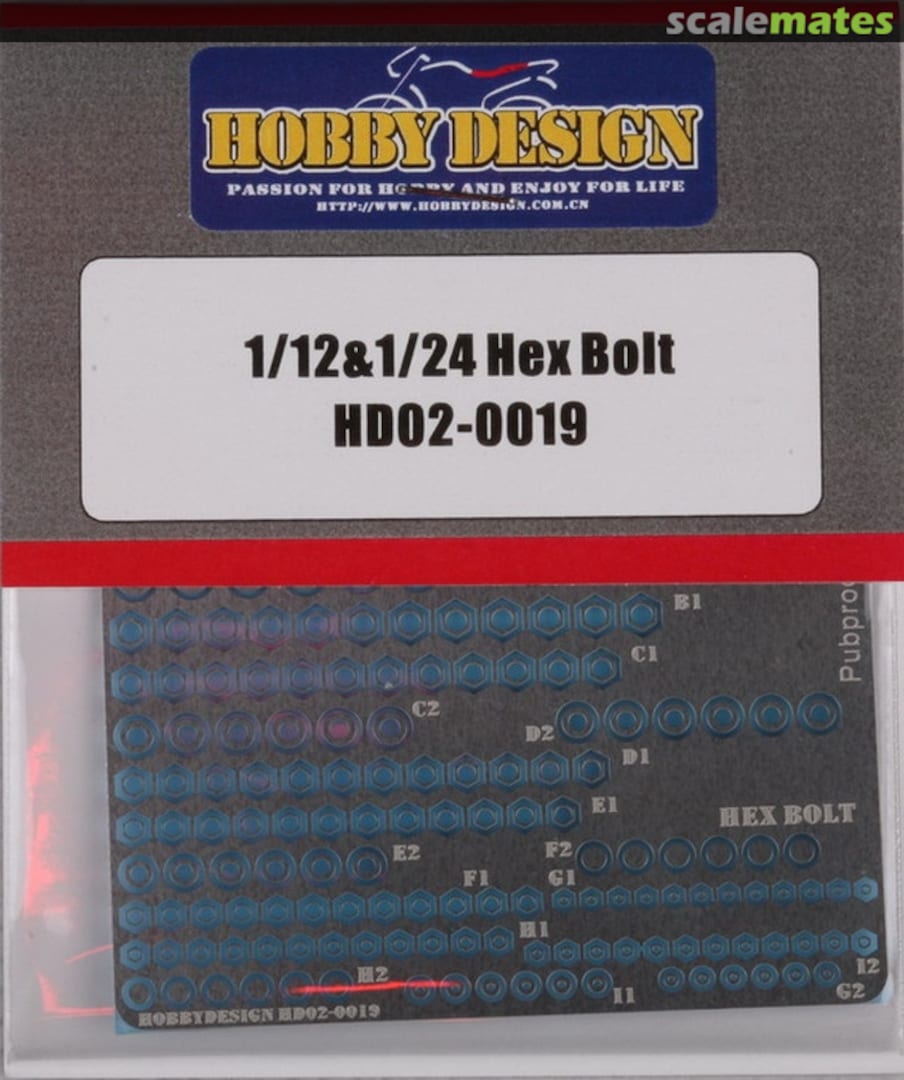 Boxart Hex bolt HD02-0019 Hobby Design Boxart Hex bolt HD02-0019 Hobby Design