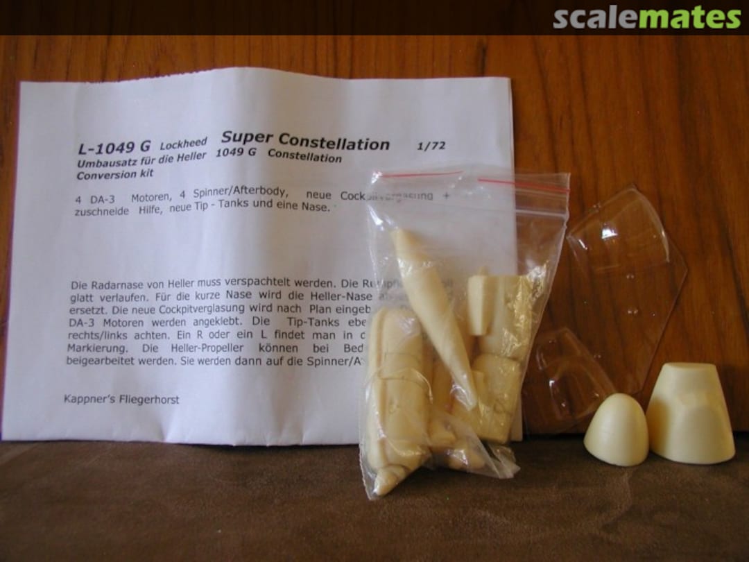 Boxart Lockheed L-1049G Super Constellation Engines & Cockpit 72-x Kappner's Fliegerhorst Boxart Lockheed L-1049G Super Constellation Engines & Cockpit 72-x Kappner's Fliegerhorst