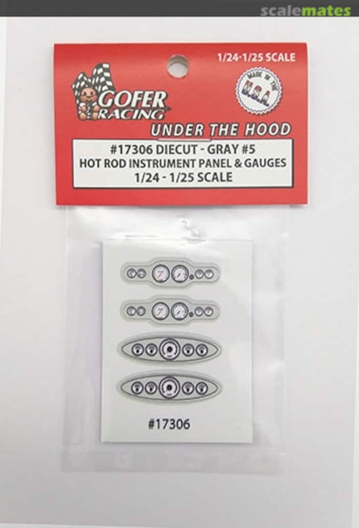 Boxart Hot Rod Instrument Panel & Gauges Gray #5 (Diecut Plastic) 17306 Gofer Racing Boxart Hot Rod Instrument Panel & Gauges Gray #5 (Diecut Plastic) 17306 Gofer Racing
