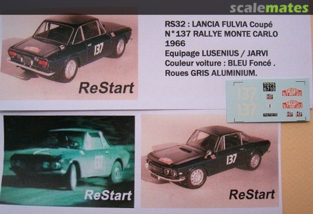 Boxart Lancia Flavia Coupé (TO756710) RS32 ReStart Boxart Lancia Flavia Coupé (TO756710) RS32 ReStart