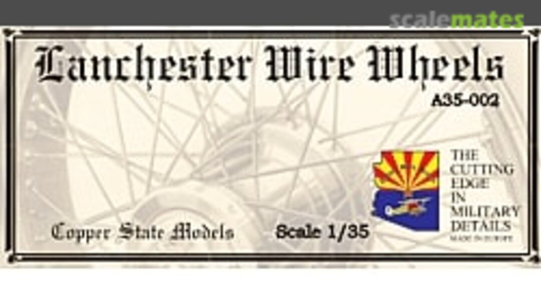 Boxart Lanchester Wire Wheels A35-002 Copper State Models