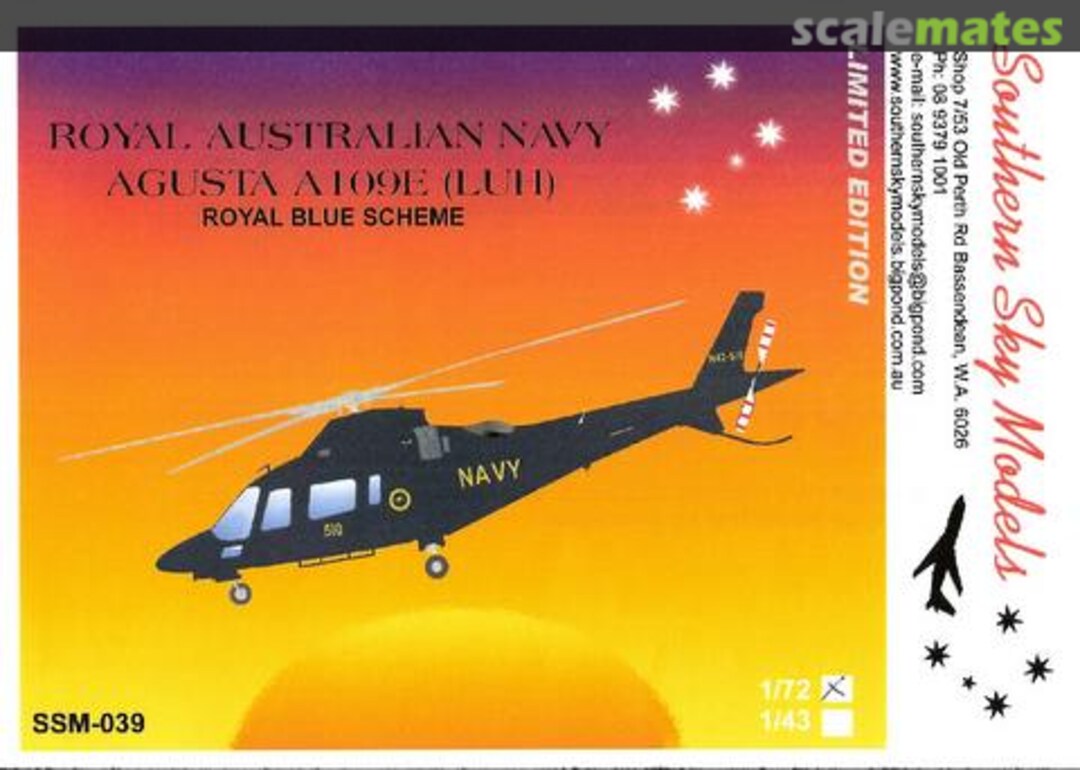Boxart Agusta A109E (LUH) SSM-039 Southern Sky Models Boxart Agusta A109E (LUH) SSM-039 Southern Sky Models