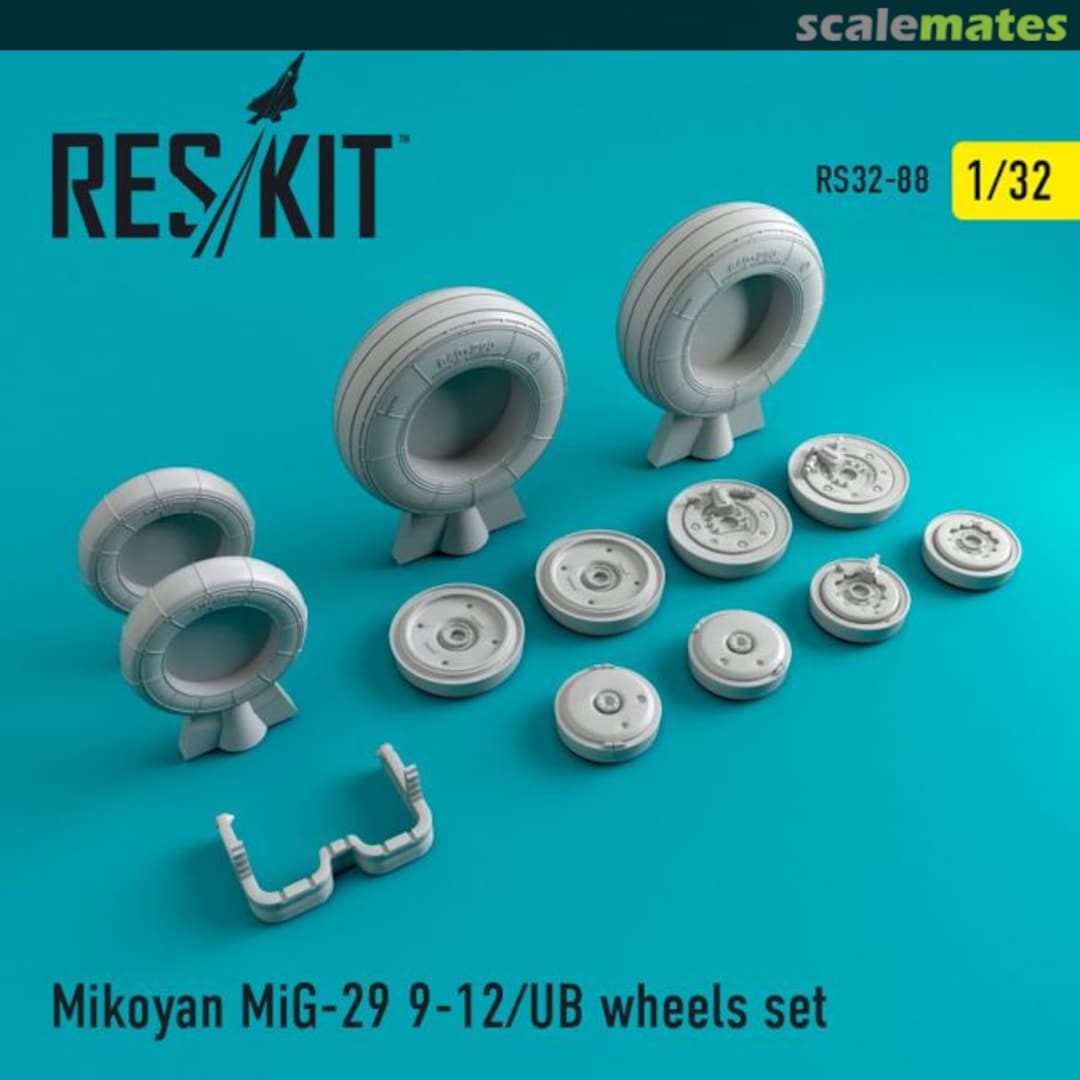 Boxart MiG-29 9-12/UB wheels set RS32-0088 ResKit Boxart MiG-29 9-12/UB wheels set RS32-0088 ResKit