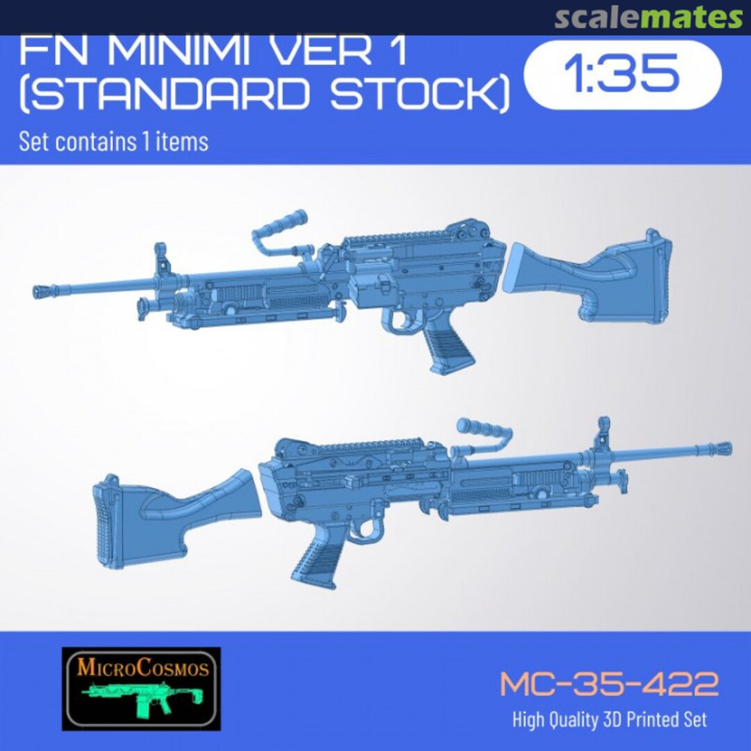 Boxart FN Minimi VER 1 (Standard Stock) MC-35-422 3D MicroCosmos Boxart FN Minimi VER 1 (Standard Stock) MC-35-422 3D MicroCosmos