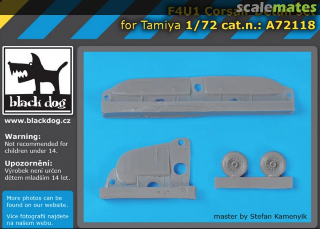 Boxart Vought F4U1 Corsair detail set A72118 Black Dog