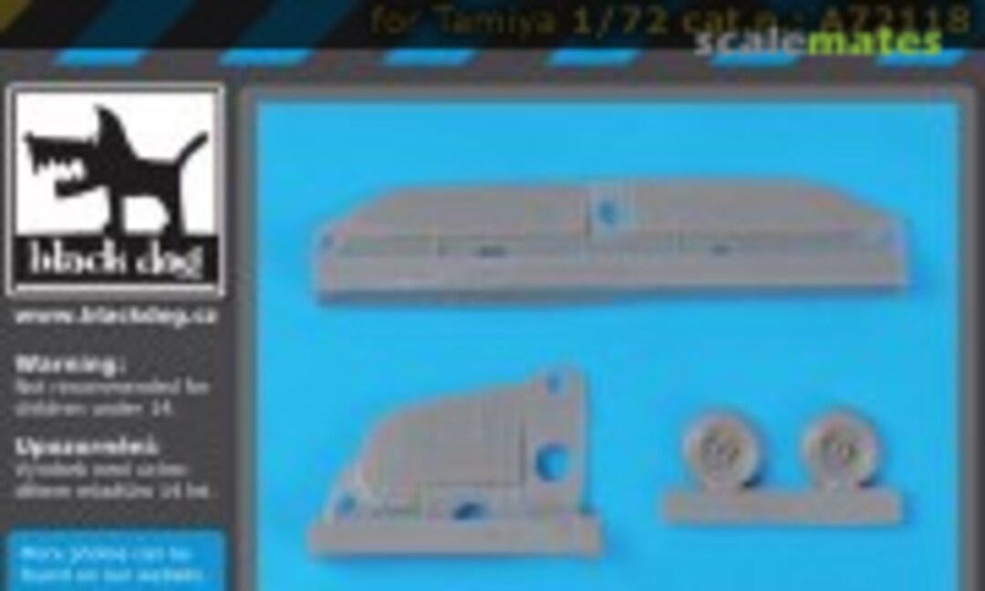 1:72 Vought F4U1 Corsair detail set (Black Dog A72118) A72118