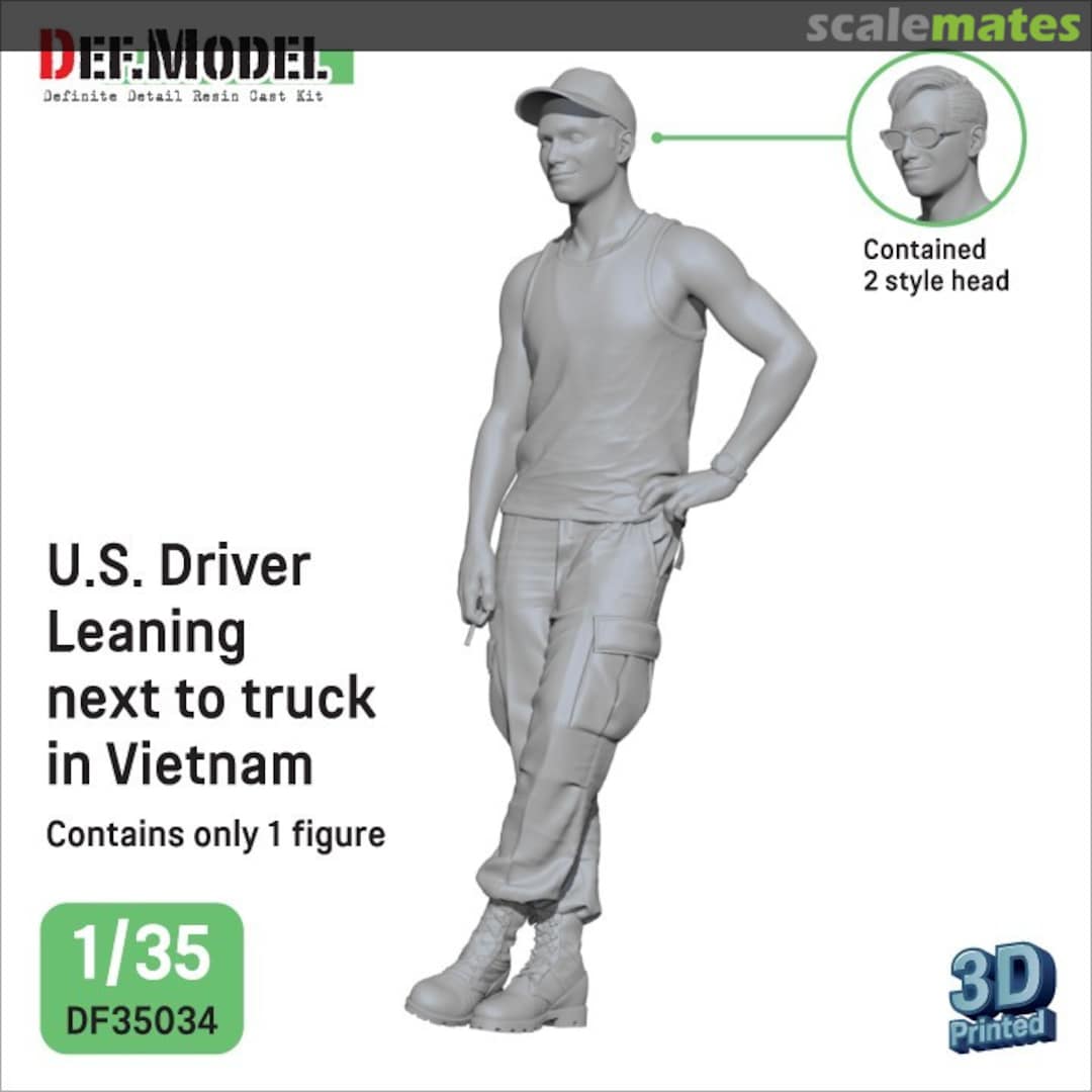 Boxart US Driver Leaning Next to Truck, Vietnam DF35034 Def.Model Boxart US Driver Leaning Next to Truck, Vietnam DF35034 Def.Model