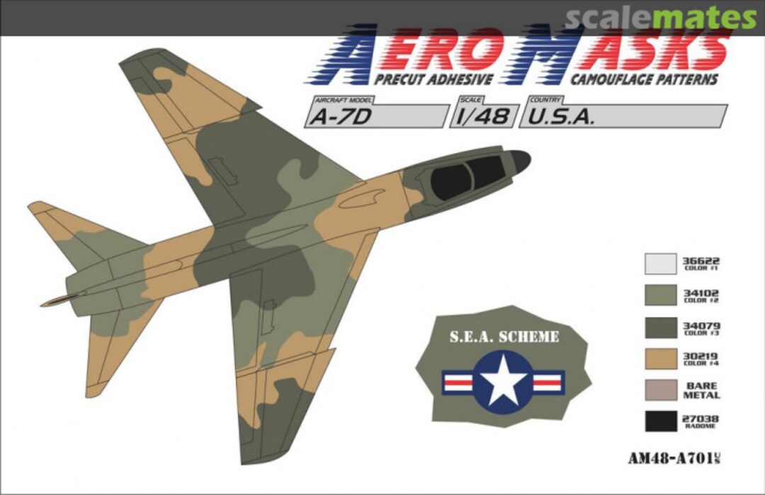 Boxart A-7D USA S.E.A. Scheme AM48-A701 AeroMasks Boxart A-7D USA S.E.A. Scheme AM48-A701 AeroMasks