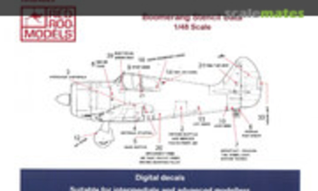 1:48 CAC Boomerang Stencil Data (Red Roo Models RRD4825) RRD4825