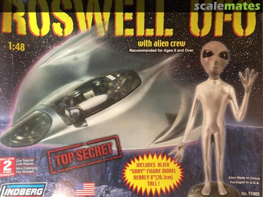 Boxart Roswell UFO 91005 Lindberg Boxart Roswell UFO 91005 Lindberg