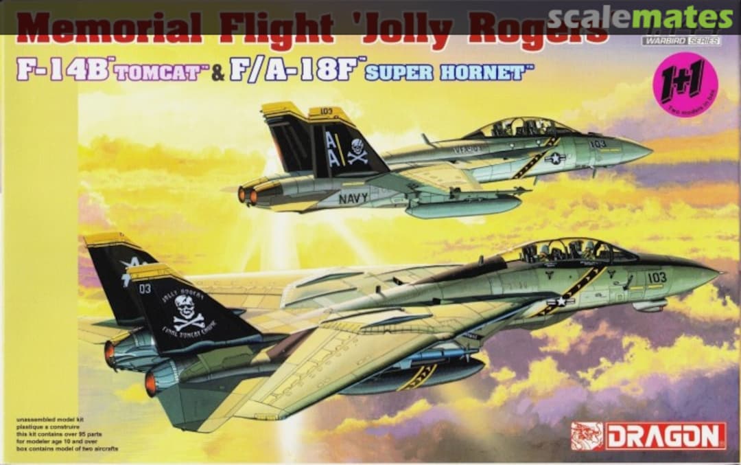 Boxart Memorial Flight 'Jolly Rogers' F-14B Tomcat & F/A-18F Super Hornet 4591 Dragon Boxart Memorial Flight 'Jolly Rogers' F-14B Tomcat & F/A-18F Super Hornet 4591 Dragon