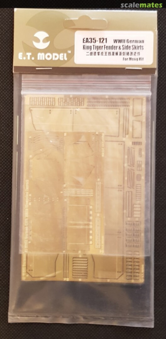 Boxart King Tiger Fender & Side Skirts EA35-121 E.T. Model Boxart King Tiger Fender & Side Skirts EA35-121 E.T. Model