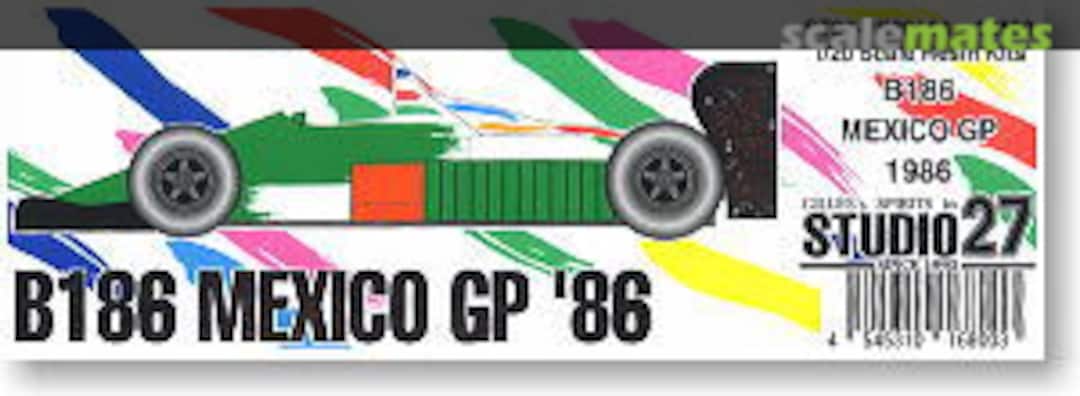 Boxart Benetton B186 ST27-FK20104 Studio27 Boxart Benetton B186 ST27-FK20104 Studio27