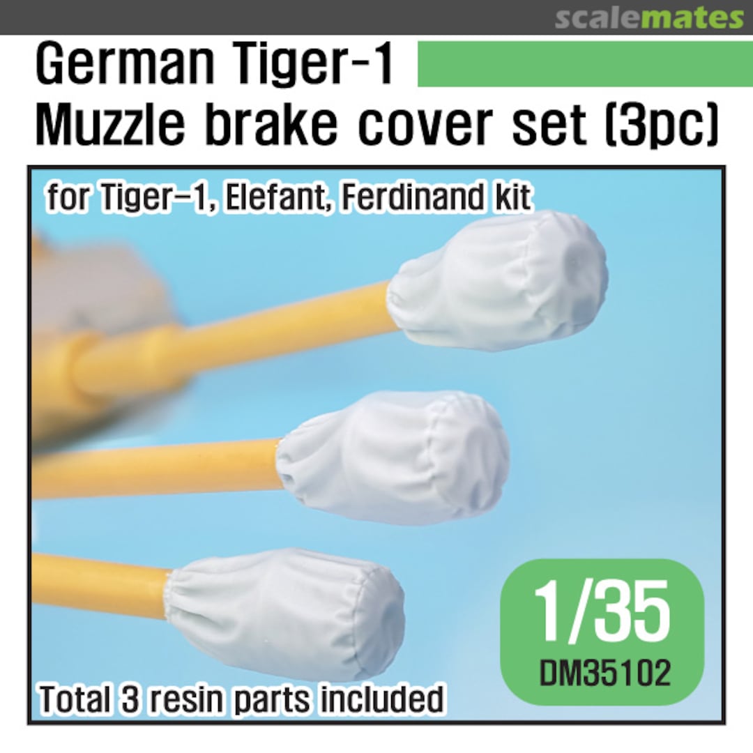 Boxart WWII German Tiger-1 Muzzle brake Canvas cover set (3pc) DM35102 Def.Model Boxart WWII German Tiger-1 Muzzle brake Canvas cover set (3pc) DM35102 Def.Model